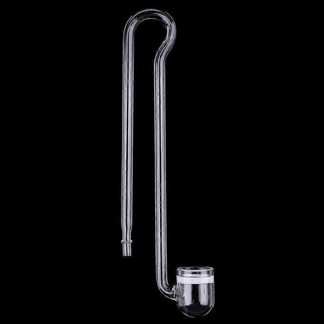 Verre Diffuseur CO2 Transparent Atomiseur pour Plantes d'Aquarium Forme U R-Shape-R