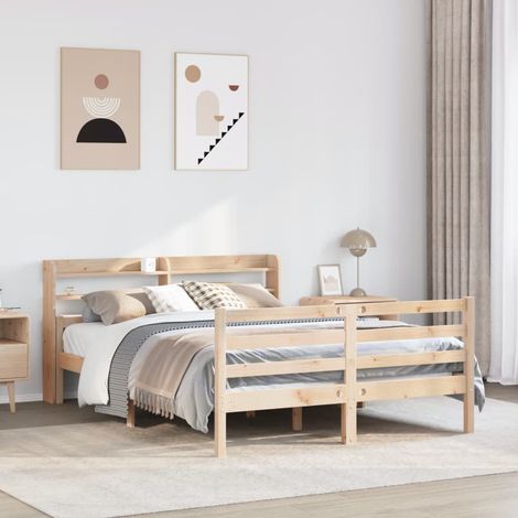 vidaXL Bed Frame with Headboard without Mattress 120x190 cm Small Double (1/5)