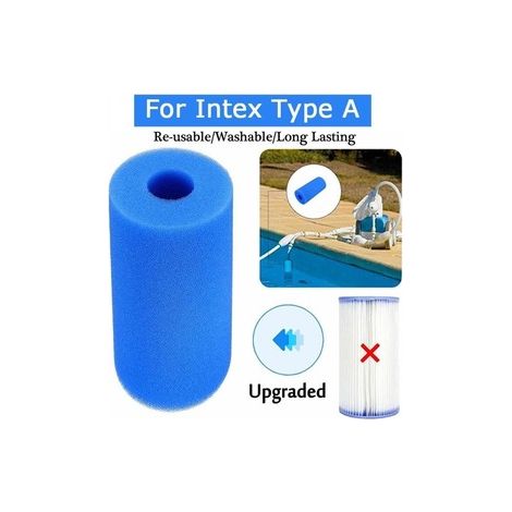 8 cylindres filtrants réutilisables et lavables – Éponges de piscine 20×10×4 cm – Filtration efficace pour petits bassins