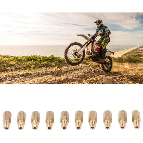 Convient pour le kit d'injecteurs principaux de carburateur de moto 10 pièces 205-250 en métal, compatible avec Keihin PWM OKO