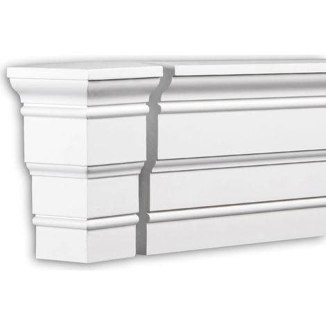 Stirnelement 404332 Profhome Außenstuck Zierelement Fassadenelement Zeitloses Klassisches Design weiß