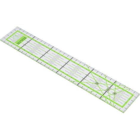 Righello trasparente da 5x30 cm per cucito fai da te, strumento per progettazione, layout e quilting. (1/5)