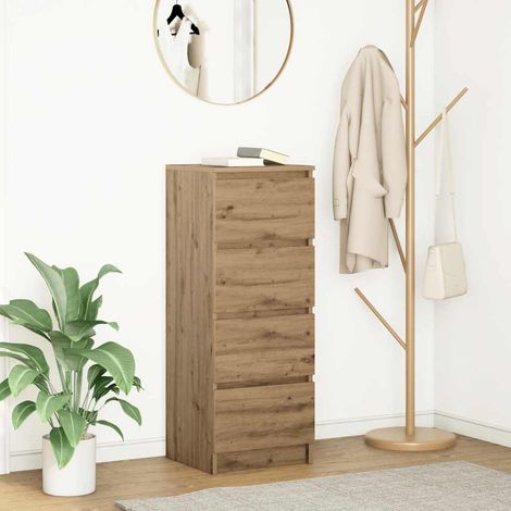 Aparador Artisan Roble 37,5x35x99 cm Madera de ingeniería vidaXL (1/5)