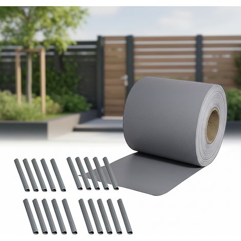 Sichtschutzfolie Doppelstabmatten blickdicht PVC Zaunfolie Windschutz 35M Rolle (1/4)