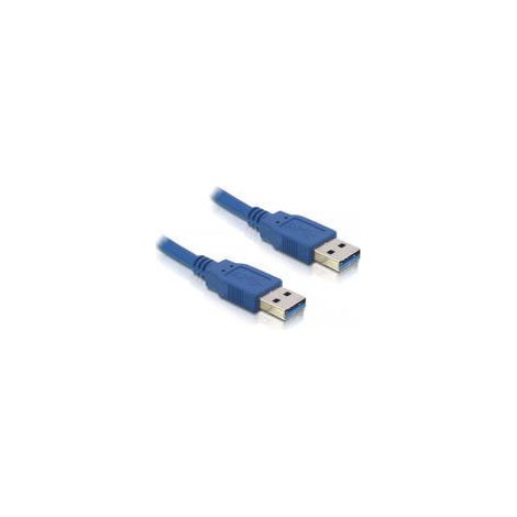 Delock USB-Kabel USB 3.0 USB-A Stecker, USB-A Stecker 0.50 m Blau 83121
