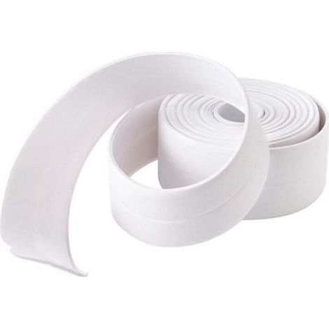 Ruban Anti Moisissure Adhésif Étanche PVC pour Cuisine Salle de Bain 3 Pièces 6M x 3.8cm Blanc (1/4)