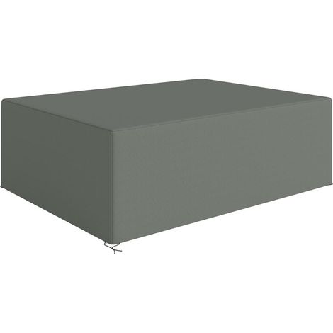 Housse de protection pour mobilier de jardin, résistante à l'hiver et imperméable, en bâche Oxford, 275 x 205 x 90 cm, gris foncé