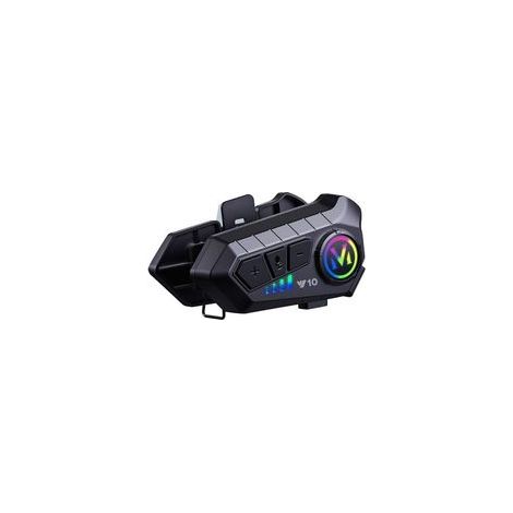 Casque Moto Intercom 32 H Moto Casque Moto Bluetooth Intégré Headset Main Libre HautParleurs Écouteurs sans Fil de Moto, Soutien des Appels Mains Libres Grand Batterie Capacité (1/4)