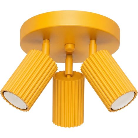 Deckenleuchten KARBON gelb 3xGU10 19.5cm Aluminium Sollux (1/5)