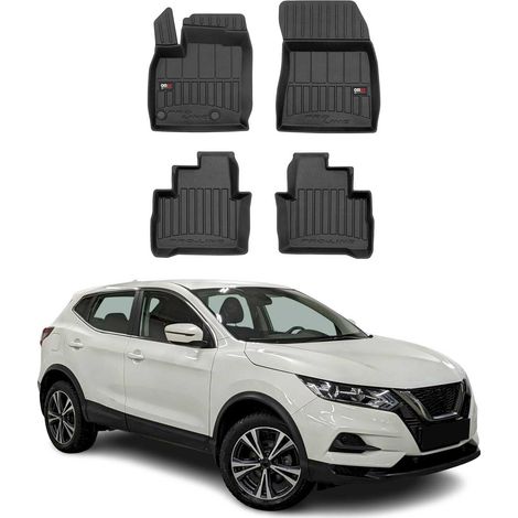Tapis de Sol 3D TPE Premium Compatible avec Nissan Qashqai III 2021-2022 Revêtement de Sol pour Voiture - Intérieur antidérapant - Bords Hauts - Noir (1/5)