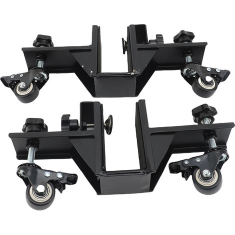 Chariot de panneau de porte, charge de 100KG, Kit d'outils d'installation universel robuste pour 1-3/8 pouces à 2-1/4 pouces d'épaisseur 2 pièces (1/5)