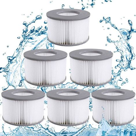 6 Pièces de Remplacement MSPA, bain à Remous accessoires pour Spa MSPA Filtre de Remplacement filtre à eau,d'un bain à Remous,pour MSPA FD2089 les Piscines Gonflables (1/5)
