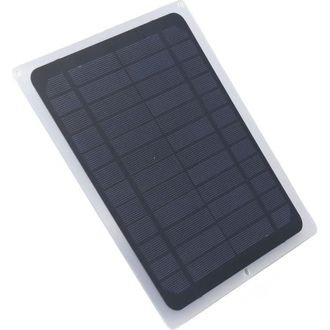 Mini panneau solaire 12 V 10 W, étanche, monocristallin, avec protection anti-inversion de charge et chargeur USB pour téléphone et ventilateur d'extérieur. (1/5)