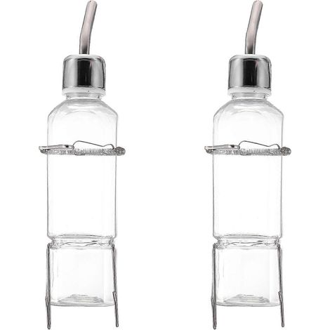 fontaine à eau pour lapin, distributeur de nourriture en plastique pour animaux de compagnie, ensemble de 2 pièces (1/4)