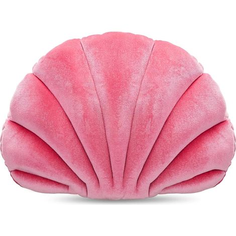 Coussin décoratif coquillage princesse de l'océan rose, décoration de chambre style étudiant, coussin de chaise en forme de coquillage souple (3425cm)