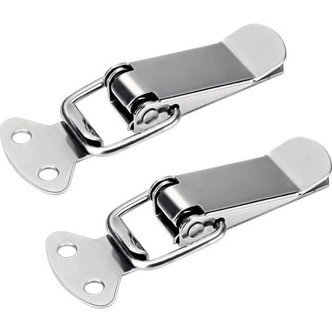 6-teiliges Spannverschluss-Set aus Edelstahl für Truhen, Schnappverschluss, geeignet für Türen, Fenster, Schränke und Schrankdeckel, Schnappverschluss (1/5)