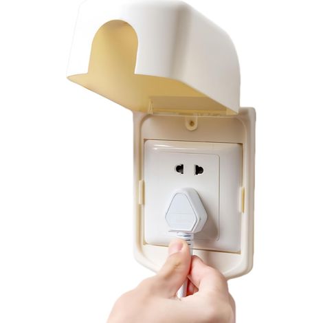 Wasserdichter Steckdosenschutz für Babys  Sicherheitsabdeckung für Steckdosen  Wandmontage  Für mehr Sicherheit in Haus, Büro und Wohnung (1/5)