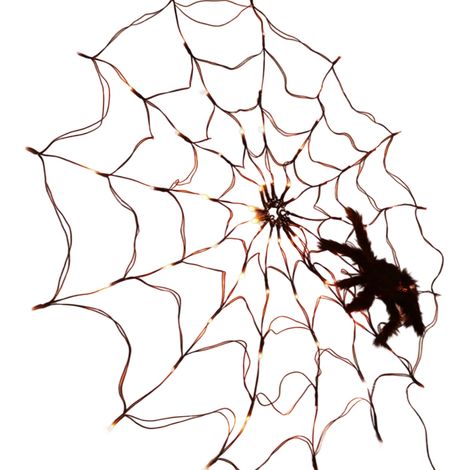 Toile D Araignée Lumineuse - 96 LED - 8 Modes Éclairage - Étanche IP44 - Pour Intérieur Et Extérieur - 120 Cm - 1 Pièce (1/5)