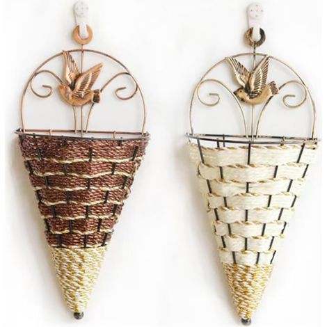 Vases Muraux et Pots de Fleurs Suspendus,2 Pcs Pots de Fleurs à Suspendre Plante Murale Jardiniere Murale Pot de Fleur Mural Pour l'intérieur (1/5)