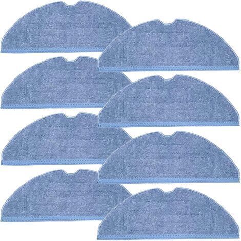 Lot de 8 tampons de rechange pour aspirateur robot Roborock T7s/plus S70 S7MaxV G10S, lot de 8 tampons en microfibre (1/5)
