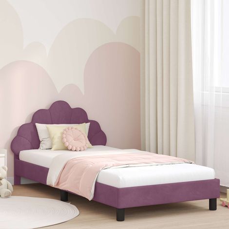 Cadre de lit pour enfants avec tête de lit-Structure de lit Violet 80 x 200 cm 486427 (1/5)