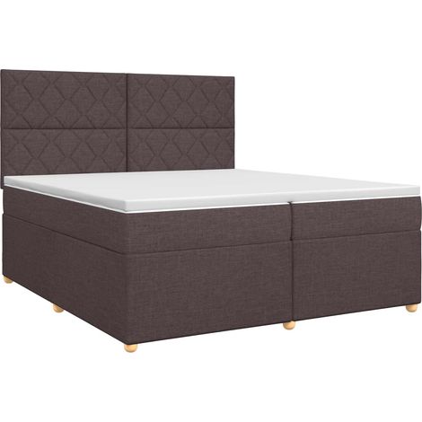 Maison Exclusive - Boxspringbett mit Matratze Dunkelbraun 200 x 2 (1/5)