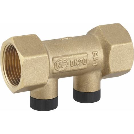 Clapet droit F3/4"xF3/4" avec bouchon plastique G1/4" - DIFF (1/2)