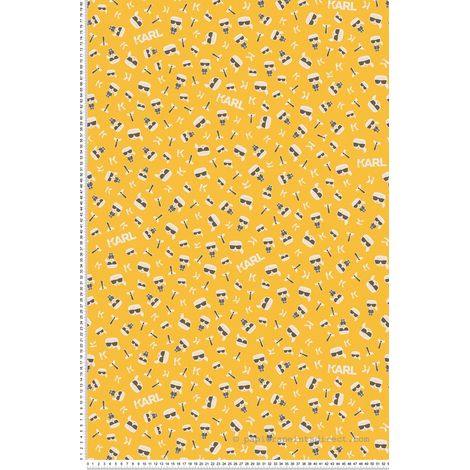 Papier peint Contemporain Jaune Karl Lagerfeld Montecolino (1/4)