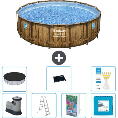 Bestway Piscina Bestway Power Steel Rotonda - 488x122 cm - 8-pezzi  S621
