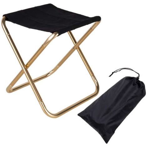 Klappbarer Outdoorhocker, Klappbarer Campinghocker aus Aluminium (22 x 25 x 27,5 cm)