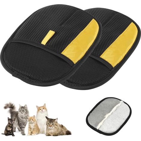 2025 Gants d'épilation épais et solides pour chats et chiens, gants électrostatiques pour toilettage d'animaux domestiques, gants réutilisables à élimination rapide pour canapé, vêtements (1/4)