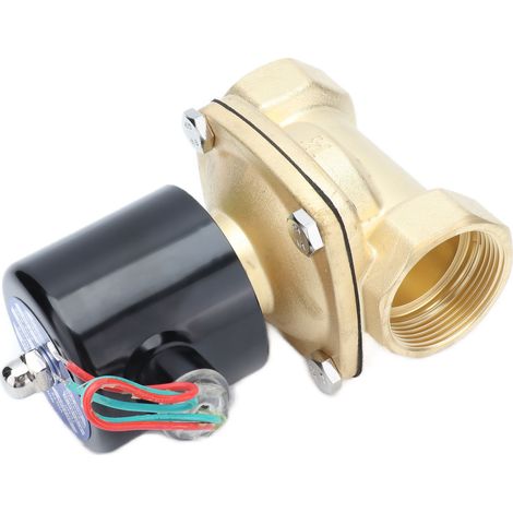 2W-400-40 Elektrisches Magnetventil, Kupfer, normalerweise geschlossen, Membranmagnetventil, AC 220 V (1/5)