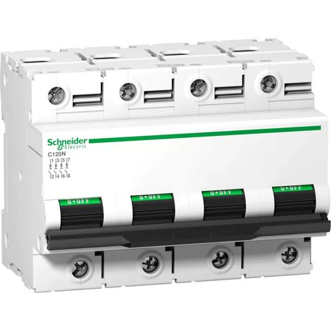 Leistungsschalter Schneider Electric c120n 125A 10kA 4-polig (1/2)