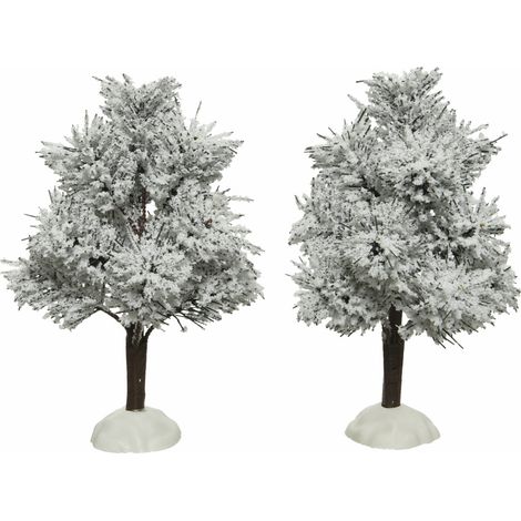 Lumineo Weihnachtsdeko Baum 9 x 9 x 14 cm piniengrün