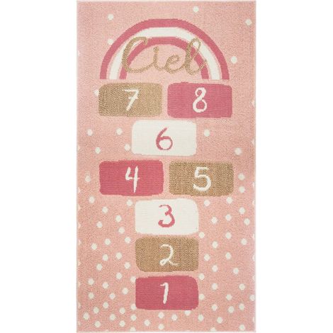 Tapis enfant rectangulaire en forme de marelle (1/5)