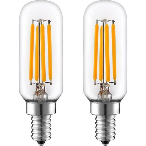 2 Pièces Ampoule LED E14 T25 ampoule tubulaire pour hotte aspirante, 4W = 40W, blanc chaud 2700K, pour réfrigérateur congélateur/micro-ondes/hotte (1/5)