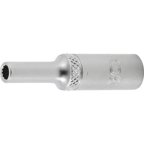 Douille pour Clé Douze Pans Longue 6,3 mm (1/4) - 4 mm - Précision et Durabilité, Acier, Zones Difficiles - (1/5)
