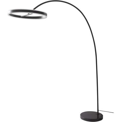 [GEBRAUCHT] B-Ware Lucande Stehleuchte Yekta LED dimmbar schwarz Designer Lampe 183cm Ø50cm 1750lm (1/2)