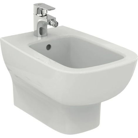 Glänzend weißes wandhängendes Einloch-Bidet – Ideal Standard Esedra