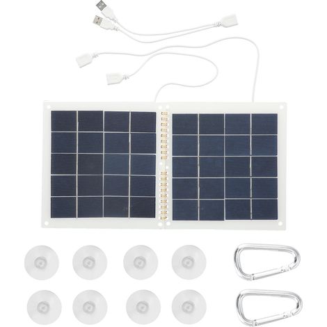 Solar Panel Waterproof Foldable Portable Durable 2 in 1 Portable High Efficiency Solar Charger for Outdoor Travel (1/5)