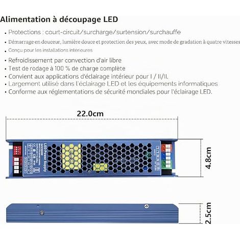 Transformateur LED Tension Constante 24V 200W (1/3)