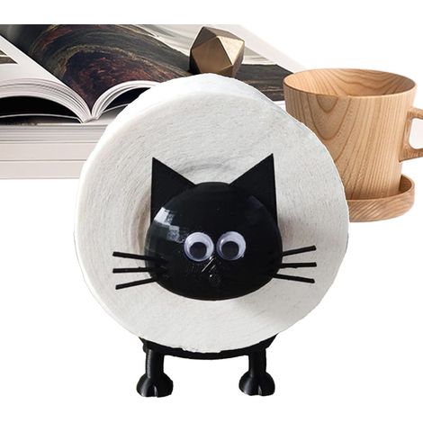 Porte-papier toilette 3D pour chats accessoire de salle bain humoristique , résistant , distributeur (1/5)