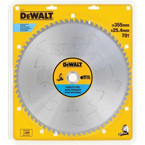 DeWALT - Lame de scie pour acier inoxydable 355x25,4 mm, 70 dents DT1921 (1/3)