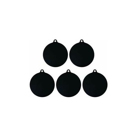 5 tapis de protection antidérapants pour plaques à induction, silicone noir, diam. 22 cm, résistant -40 à 230 °C (1/5)