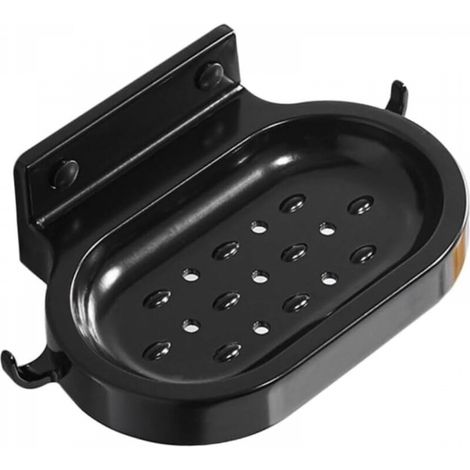 Etagère Aluminium Auto Adhésive Murale sans Perçage avec Double Crochets Drainant Rangement Gain de Place pour Salle de Bain et Cuisine (1/5)