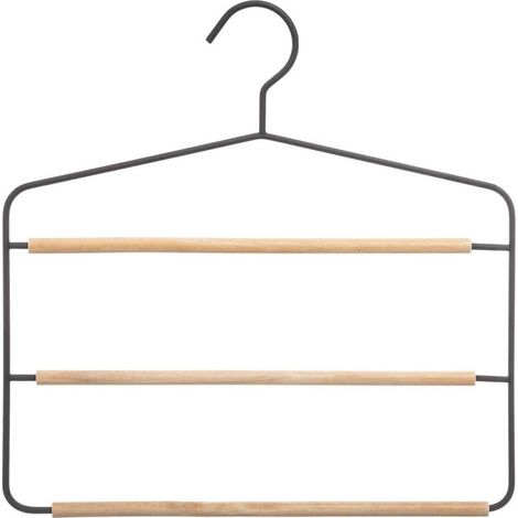 Kleiderbügel aus Metall und Holz für 3 Hosen - Fünf (1/3)