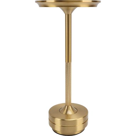 Lampe de Table LED Sans Fil à 3 Couleurs, Gradation Sans Pallier, Lampe de Chevet Rechargeable Tactile, pour Restaurant Bar Maison, Dorée (1/5)