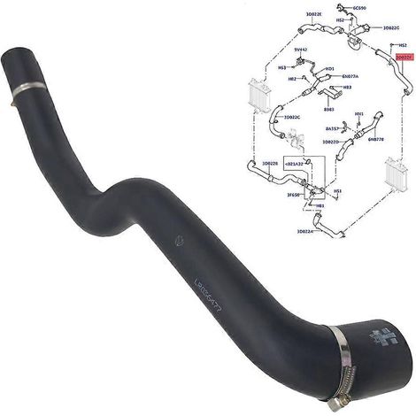 Tuyau d'admission d'air comprimé LR036477 pour turbocompresseur et intercooler Land Rover Range Rover Sport L494 (2014-2022).