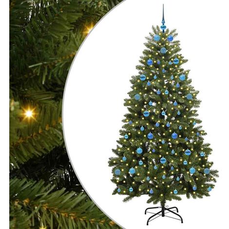 Sapin de Noël,Arbre de Noël artificiel Vert 210 cm PVC et métal CFW64156 (1/5)