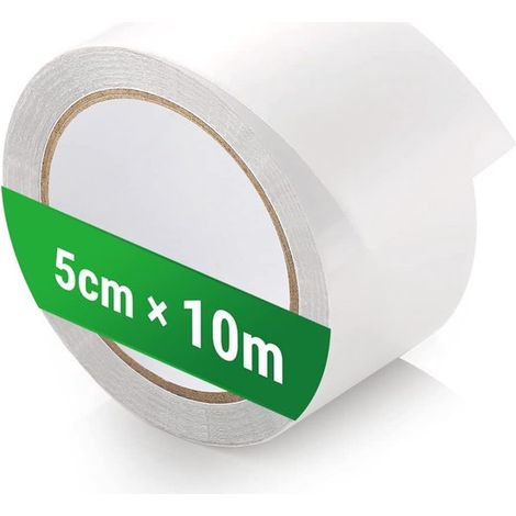 Ruban de réparation pour film de serre professionnel - 5 cm x 10 m - revêtement en PVC - ruban de réparation pour film plastique - transparent (1/5)